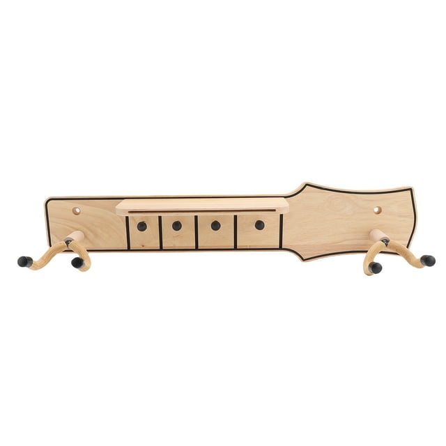 Soporte De Pared Para Guitarra, Soporte De Pared Estable Para Guitarra Completo Con Estante Para Bajo