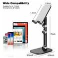 thumbnail image 4 of Foldable Desk Phone Holder Stand For Phone Pad Adjustable Gravity Metal Table Desktop Cell Smartphone Stand, 4 of 7