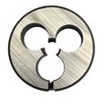 thumbnail image 1 of Drill America DWT Series Qualtech High-Speed Steel Round Adjustable Threading Die, 13/16" Diameter, 3-56 Size (Pack, 1 of 5