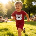 thumbnail image 6 of Edvintorg Cute Outfits for Boys Summer Lightweight Short Sleeve Crew Neck Casual Shirt and Short Clothes for Kids Size 0-8, 6 of 6