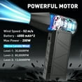 thumbnail image 2 of Nogroa Compressed Air Duster, 130000RPM Cordless Electric Air Blower for Computer, 3-Gear Adjustable Power Dust Cleaner, Rechargeable Portable Mini Blower for Electronics, Keyboard&Car, 2 of 10