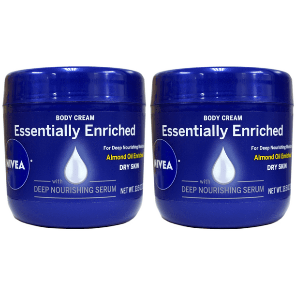 2 Pack NIVEA Essentially Enriched Body Cream for Dry Skin , 13.5 Oz