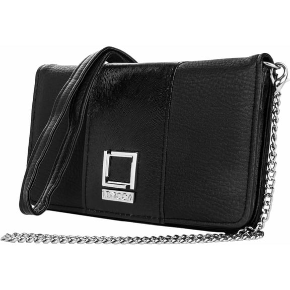 LENCCA Kyma Women's Universal Smartphone Wallet Case with Attachable Shoulder Strap fits Phones up to 6"