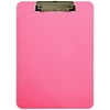 JAM Plastic Clip Boards, Pink Clipboards, 12/Pack, 9 x 12.5