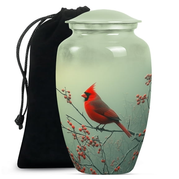 Cardinal Bird Urns for Human Ashes Adult Female, Large Urn for Ashes Adult Male, Funeral Urns for Human Ashes, Cremation Urn for Women Ashes(Size - 10inch)