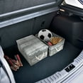 thumbnail image 3 of Sorbus Fabric Wooden Pattern Storage Box with Lid - Grey (2 Pack), 3 of 7