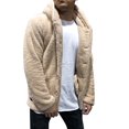 thumbnail image 1 of DPTALR Cardigan d'Hiver Uni pour Homme à Manches Longues, à Capuche, Blouse Décontractée, Hauts, Manteau, 1 of 8