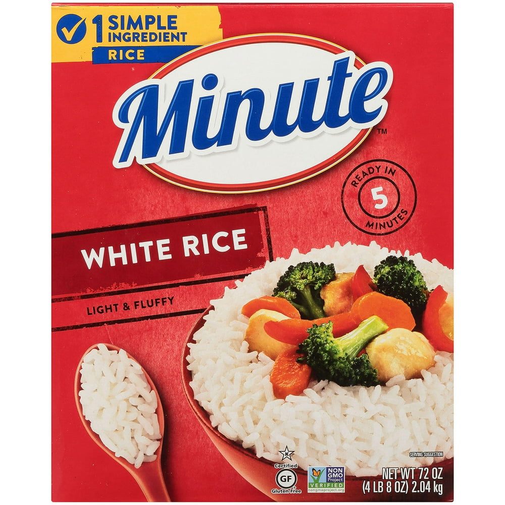 Minute Rice Instant White Rice, Light & Fluffy Quick Rice, 72 oz