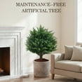 thumbnail image 5 of THE BRIVE 21.6 Inch Artificial Dark Green Topiary Ball Trees, 2 Set of UV Resistant Fake Evergreen Shrubs Bushes Plants with Ground Spike, Fake Plants for Outdoor Indoor Front Porch Garden, 5 of 7