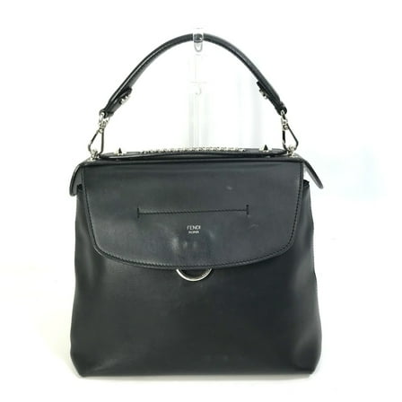 Pre-Owned Fendi 8BZ042 Bag 2WAY Hand Bag Chain Backpack Black (Good)