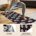 thumbnail image 4 of Black Pink Skull Pattern Hot Yoga Mat Towel Non Slip for Hot Yoga - Quick-Drying Yoga Mat Cover with 4 Corner Pockets with Travel Bag - Hot Yoga Towel Non Slip 74"x26", 4 of 6