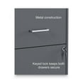 thumbnail image 4 of Alera Soho Vertical File Cabinet, 2 Drawers: File/File, Letter, Charcoal, 14" x 18" x 24.1", 4 of 6