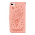 thumbnail image 2 of Allytechgroup iPhone SE 2022 Case, iPhone SE 2020 Case, iPhone 7 8 Case, Flip Flower Embossed Hand Wrist Stand Protective Cards Holder Wallet Case Cover for Apple iPhone 7 8 SE 3rd 2nd Gen, Pink, 2 of 8