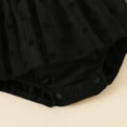 thumbnail image 5 of Newborn Baby Girl Halloween Outfit Flying Sleeve Romper Tutu Dress Tulle Skirts Hem Bodysuit Infant Halloween Black Dress, 5 of 7