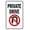 Warning Sign 4, variant on Private Driveway Keep Clear No Trespassing Or Turn Around Sign - 8"x12", Metal Security Decor for Home, Business, Yard, Garden, Office, Street, Road