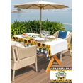 thumbnail image 5 of Outdoor Tablecloth with Umbrella Hole for Patio/Picnic/Party/Camping, Summer Sunflowers Waterproof Table Cloth Rectangle Table Cover Washable, Pastoral Botanical Garden Flowers (52"x 70"), 5 of 8