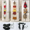 thumbnail image 4 of 1 Pair Over Door Hanger Hat Bag Clothes Coat Rack Holder Organizer Adjustable Straps Hanger, 4 of 7