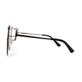 thumbnail image 4 of Luxurious Oversize Rimless Shield Flat Top Mobster Sunglasses Gold Smoke, 4 of 4
