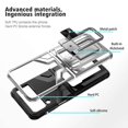 thumbnail image 2 of Funda magnética con soporte 2 en 1 para Samsung Galaxy Z Flip4, color plateado, 2 of 5