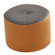 thumbnail image 4 of Taburete pequeño redondo relleno estable y cómodo taburete mueble reposapiés para Gris y naranja, 4 of 9