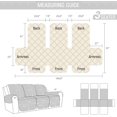 thumbnail image 2 of Housse de Sofa Inclinable, Housses de Canapé Inclinable, Housse de Canapé Inclinable à Mouvement Protecteur de Meuble avec Sangles Élastiques (3 Places Plus, Gris Pâle, 2 of 6