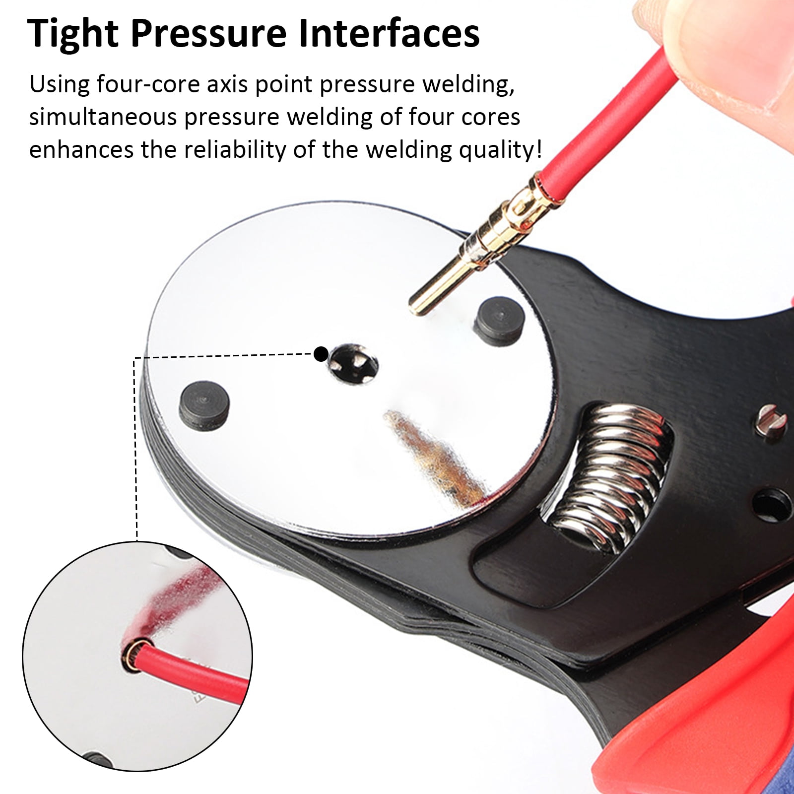 Closed Barrels Crimper 4 Way Indent for Deutsch Wire Crimping Tool Adjustment Positioning Wire Crimper Tool