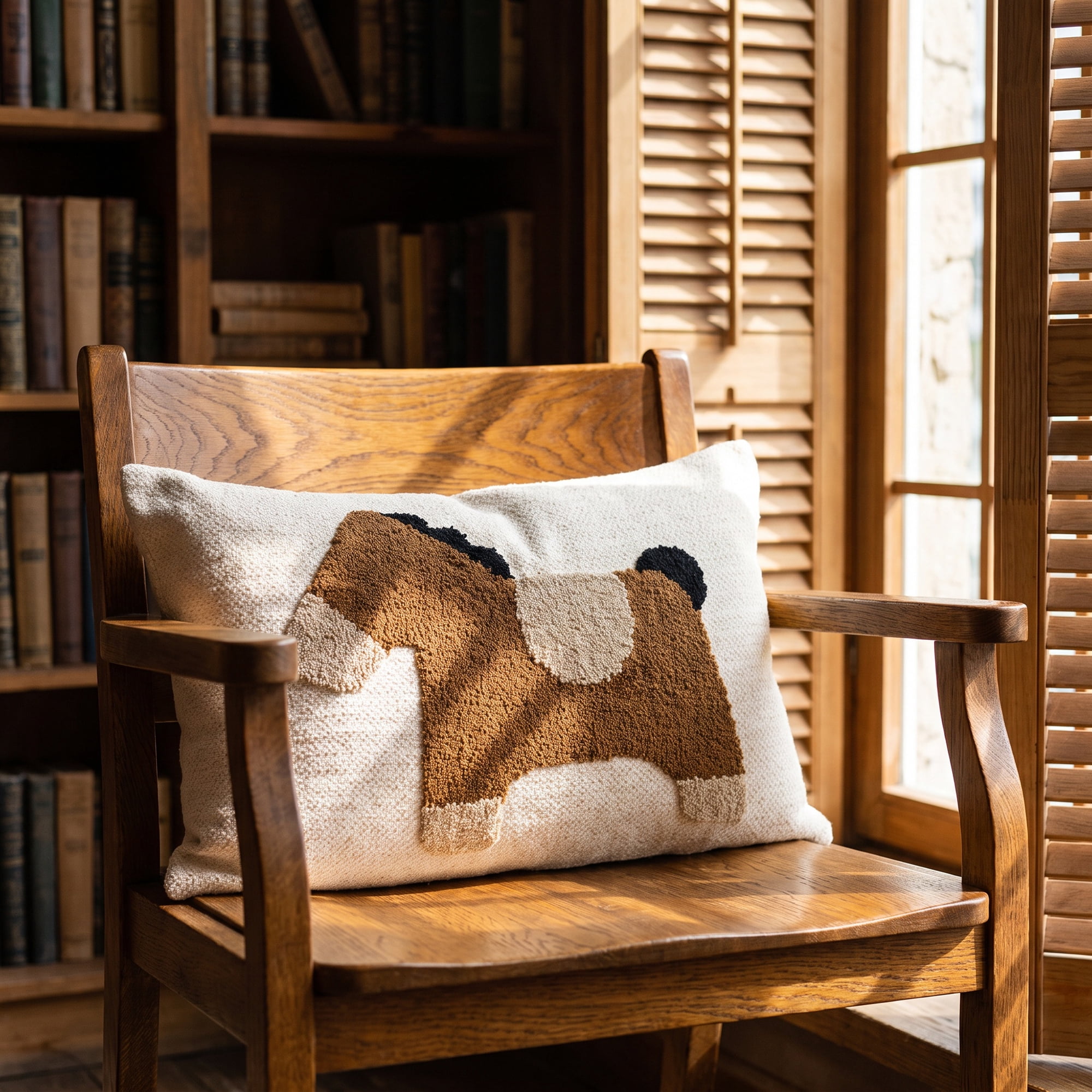 Unique Bargains 3D Tufted Cute Animal Throw Pillow Cushion Cover Brown Horse 20"x12"