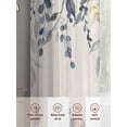 thumbnail image 6 of Blue Eucalyptus Leaf Sheer Curtains 2 Panels Set Spring Country Farmhouse Plants Leaves Linen Sheer Window Curtains Light Filtering Rod Pocket Voile Drapes for Bedroom Living Room 52"X96", 6 of 8