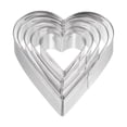 thumbnail image 1 of Cortadores de galletas Uxcell, cortador de galletas en forma de corazón de acero inoxidable, paquete de 5, 1 of 7