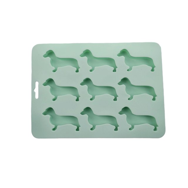 Billuyoard Molde en forma de Dachshund multiusos para hielo y dulces Dachshund Candy Molds Mold Dachshund en forma de perro Dachshund Green Type3 NO3