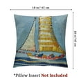 thumbnail image 4 of Creowell Nautical Pillow Cover Let Your Dreams Sail Words with Boat in Waves Motivation Lifestyle Print Pillow Soft Decorative Square Couch Pillow Covers ，Home Decor for Sofa Bedroom Car Couch White, 4 of 7