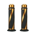 thumbnail image 1 of Tignapoo Universal 22mm Handlebar Grips with Metal and Rubber Twill Design, Customizable Throttle Grips in Gold Color, Fits Most Motorcycles – 2 Pieces, 1 of 6