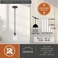 thumbnail image 4 of Toledo Black Farmhouse Mini Pendant Ceiling Light Clear Jar Glass, 4 of 8