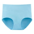 thumbnail image 3 of 6 Pack Women's Underwear Solid High Waist Plus Size Period Pure Full Coverage Panties, 3 of 3