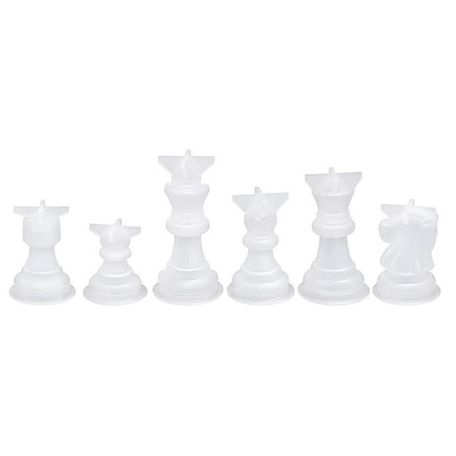 6x Chess Pieces Resin Epoxy for DIY Crafts Making Party Home Decoration