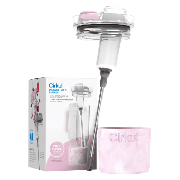 Cirkul All-Day StrawSip Lid & Bumper, Pink Swirl