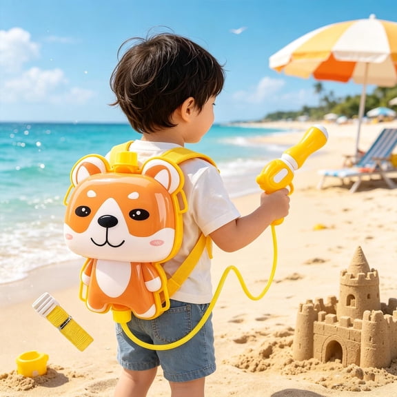 FEOLGEHLY Cute Backpack Fast Fill Water Blaster, High Capacity Water Gun for Adults, Super Soakers Summer Beach Pool Water Fighting Gear, Bulk Party Favors for A-gedd 5-16