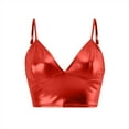thumbnail image 4 of PMUYBHF Suspenders Solid Color Pu Fabric Corset Solid Color Bandeau Small Vest Women 12343 S, 4 of 5