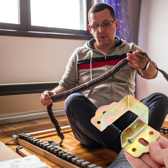 Worgeous  6 Pcs Headboard Kit for Adjustable Bed Frame Hardware Bracket