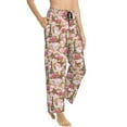 thumbnail image 2 of Naloa Rose Flowers Print Women’s Ultra-Soft Comfy Pajama Lounge Pants with Pockets & Drawstring, 2 of 8