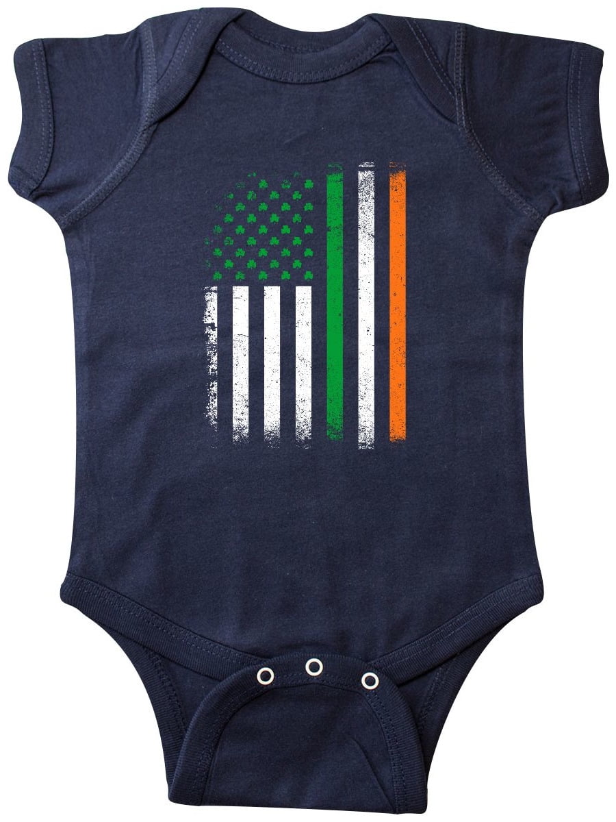 Newborn Kids Bodysuits Irish Flag Guitar Art Kid Pajamas