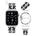thumbnail image 2 of Gustave Compatible with Apple Watch Bands Series 8 7 6 5 4 3 2 1 SE Fashion Adjustable 38mm 40mm 42mm 44mm iWatch Bands Bracelet Chain Wristband for Women Men "Silver & Black", 2 of 11