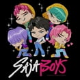 thumbnail image 2 of Mens KPop Demon Hunters Saja Boys Chibi Group T Shirt, 2 of 5