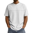 thumbnail image 2 of Mens Big & Tall T-Shirts Plus Size Short Sleeve V Neck Tshirts Shirts for Men M-4X Casual Pullover Solid Color Going-Out Tees Tops, 2 of 8