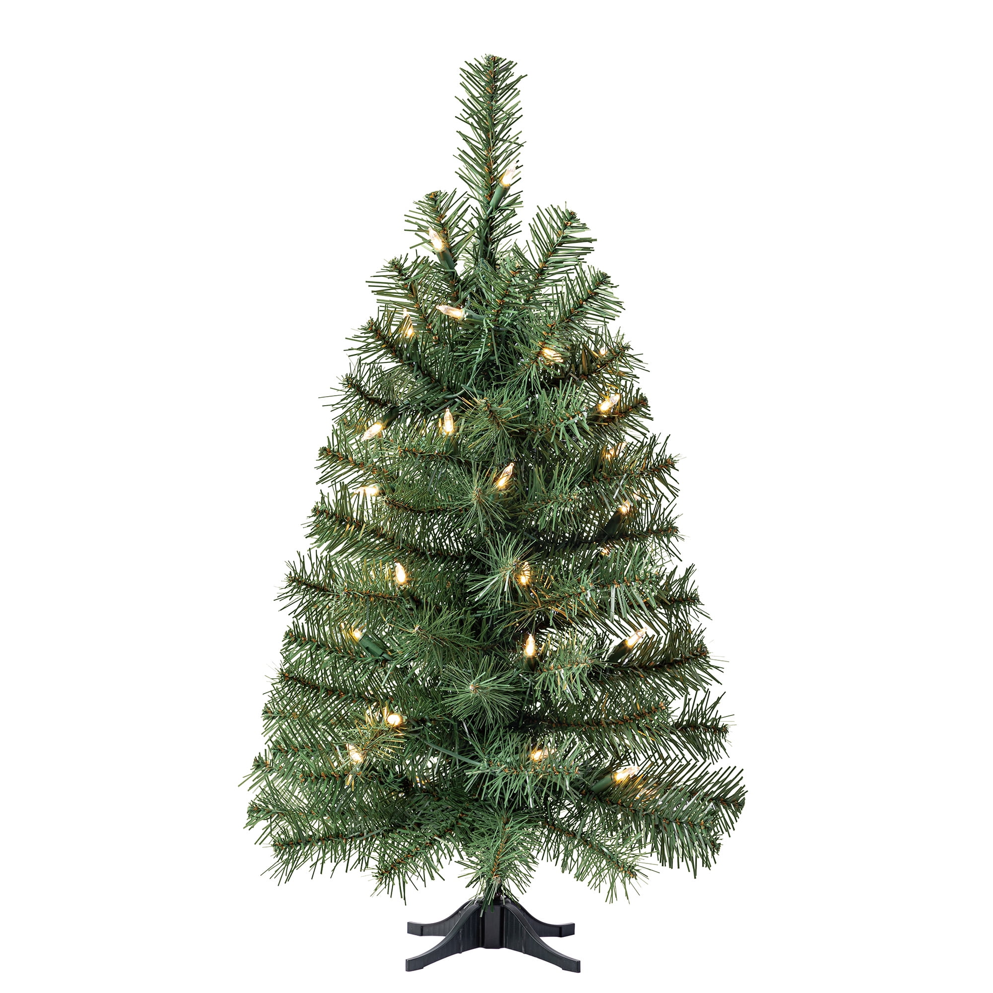 Holiday Time Noble 24" Pre-Lit Regular Full Spruce Christmas Tree - Green, 72 branch tips
