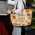 thumbnail image 4 of Wukai Thanksgiving With A Grateful Heart Print Zipper Bag,large Beach Tote Bag,Waterproof Sandproof Bag,Grocery and Picnic Tote Travel Bag, 4 of 5