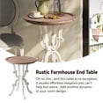 thumbnail image 5 of COZAYH Rustic Farmhouse End Table, Natural Top Side Table for Family, Dinning or Living Room, Handcrafted Finish, Modern, White, 5 of 8