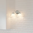 thumbnail image 4 of Design House Millbridge Traditional Satin Nickel 2-Light Dimmable Vanity or Wall Light with Frosted Glass Shades, 4 of 19