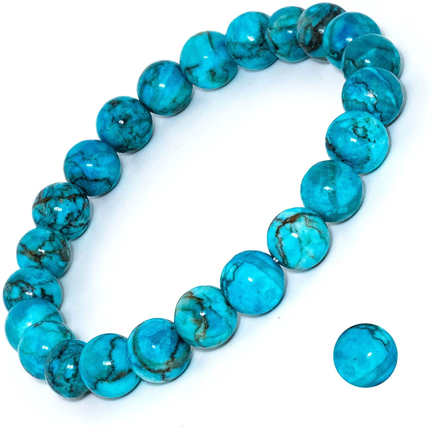 Blue Aquamarine Natural Quartz Real Crystal Round Gemstone Beads Jewelry Making 