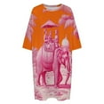 thumbnail image 4 of Pink Elephant Tropical Riders Paradise Sleepshirts For Sleeping Travels Loose Sleepdress Pajama Dress Soft Nightdress Sleepwear, 4 of 7